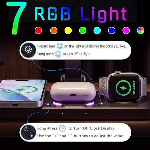 30W Charging Station for Apple Multiple Devices,Foldable Wireless Charger in Kuwait