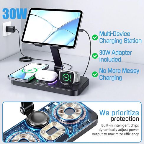30W Charging Station for Apple Multiple Devices,Foldable Wireless Charger in Kuwait