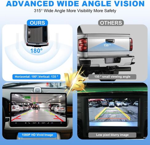 Rear Tailgate Handle Backup Camera Compatible with 2007-2013 Chevy Silverado/GMC Sierra 1500 2500HD 3500HD Tailgate Reversing View Park Assist Camera Replaces 22755304 180°Wide Angle in Kuwait