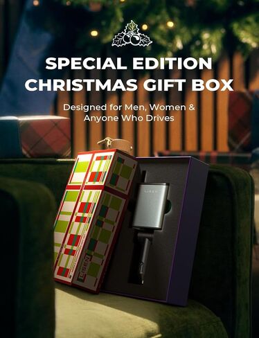 LISEN Retractable Car Charger Gift Box Edition, 84W Cars Phone Charger with Retractable Cable, Car Accessories Gifts for Men Women, 2025, USB C Fast Cars Adapter for iPhone 17 16 15 14 in Kuwait