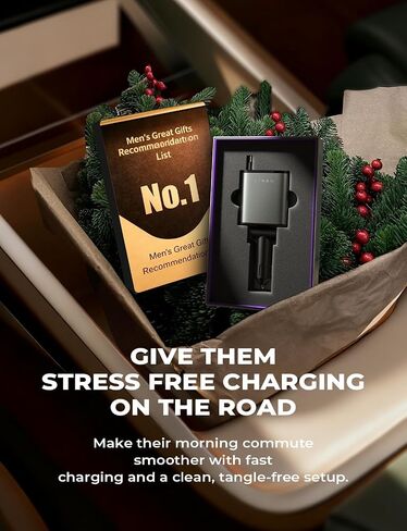 LISEN Retractable Car Charger Gift Box Edition, 84W Cars Phone Charger with Retractable Cable, Car Accessories Gifts for Men Women, 2025, USB C Fast Cars Adapter for iPhone 17 16 15 14 in Kuwait