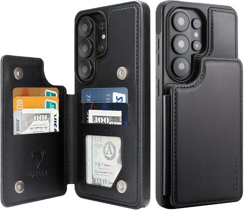 COBEAR for Samsung Galaxy S26 Ultra Wallet Case with 5 Card Holder, PU Leather, RFID Blocking, Kickstand Shockproof Women Men Phone Cover for Samsung Galaxy S26 Ultra, Black in Kuwait