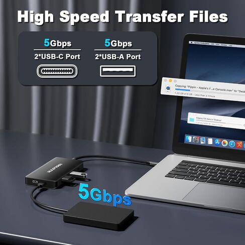 Laptop Docking Station 3 Monitors, 8 in 1 USB C Dock Dongle with 2 HDMI, DP in Kuwait