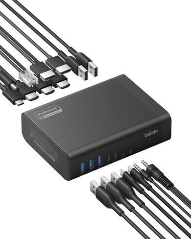 Belkin Docking Station 16 in 1 Triple DisplayLink 100W PD 3 HDMI USB-C Dock in Kuwait