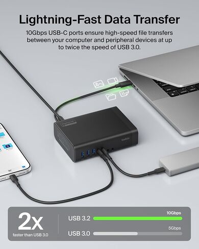 Belkin Docking Station 16 in 1 Triple DisplayLink 100W PD 3 HDMI USB-C Dock in Kuwait