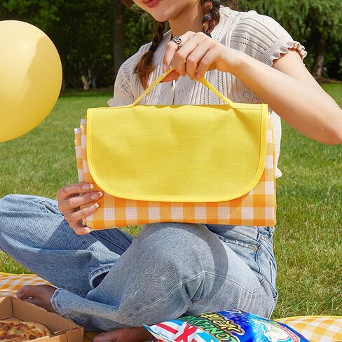 LRUUIDDE Extra Large 80"x 80" Beach Blanket, Outdoor Picnic Blankets, Waterproof Sandproof Portable Blankets, Foldable and Lightweight for Spring Summer Camping, Beach, Park (Blue, 80x80 in) in Kuwait