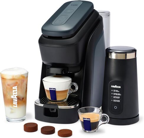 Lavazza Tablì Espresso Machine (Black) and Milk Frother in Kuwait