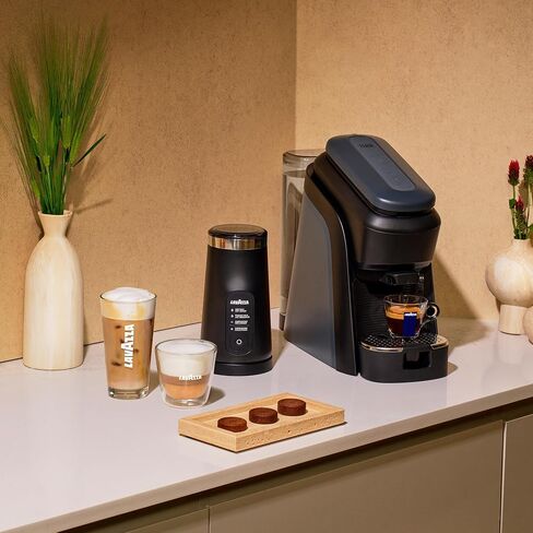 Lavazza Tablì Espresso Machine (Black) and Milk Frother in Kuwait