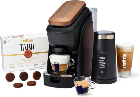 Lavazza Tabli Machine - WALNUT BROWN + FROTHER + VARIETY PACK in Kuwait