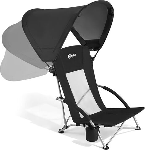 Portal Beach Chair with Canopy, 350 Lbs Weight Capacity Sand Chair in Kuwait