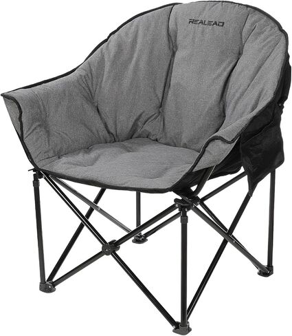 REALEAD Oversized Camping Chairs Padded Heavy Duty Folding Support 400LBS in Kuwait
