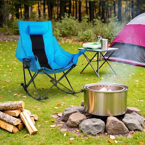 VITESSE Oversized Rocking Camping Chair Heavy Duty Outdoor Camp Chairs in Kuwait