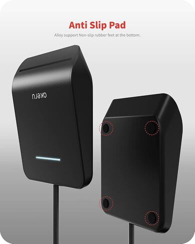 AKERU CAC Card Reader USB C with LED Indicator, DOD Military Common Access, (5 feet Long Cable). Universal Compatibility, Compact PIV Smart Card Reader Type C Compatible with Windows, Mac OS– Black in Kuwait