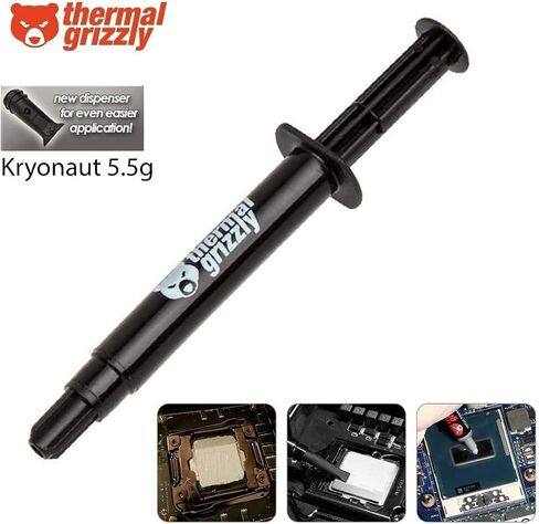 Thermal Grizzly Kryonaut The High Performance Thermal Paste Cooling All Processors, Graphics Cards and Heat Sinks in Computers and Consoles Combo Extra Spatula (Kryonaut 5.5g Combo) in Kuwait