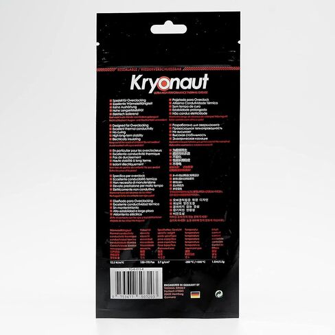 Thermal Grizzly Kryonaut The High Performance Thermal Paste Cooling All Processors, Graphics Cards and Heat Sinks in Computers and Consoles Combo Extra Spatula (Kryonaut 5.5g Combo) in Kuwait