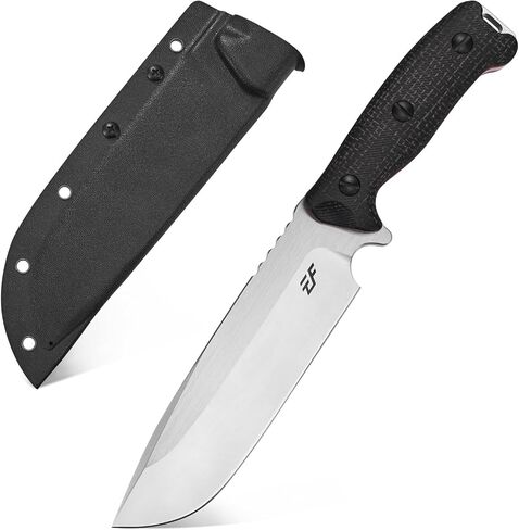 Eafengrow EF143 Fixed Blade Knife AUS-10 Steel Blade Micarta Handle Full Tang EDC Tool Straight Knife for Working Camping Hunting in Kuwait
