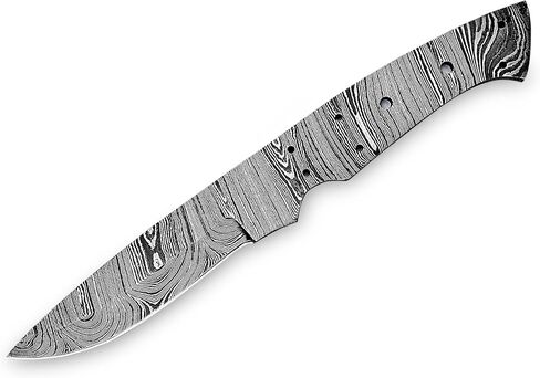 Damascus Handmade Steel Blank Blade | Hand Forged full Tang Steel Knife Blade | Stylish Blade Damscus Material for Making Knives | HUNT-17 (9 Inch) in Kuwait