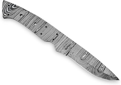 Damascus Handmade Steel Blank Blade | Hand Forged full Tang Steel Knife Blade | Stylish Blade Damscus Material for Making Knives | HUNT-17 (9 Inch) in Kuwait