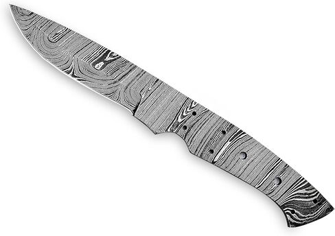 Damascus Handmade Steel Blank Blade | Hand Forged full Tang Steel Knife Blade | Stylish Blade Damscus Material for Making Knives | HUNT-17 (9 Inch) in Kuwait