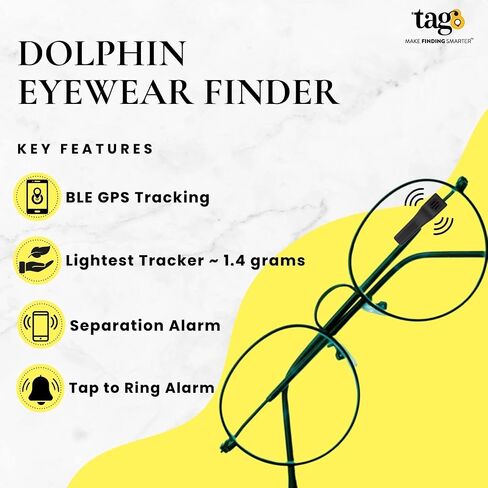 Glasses Tracker- Find Your Glasses Glasses and Apple Find My (iOS only), Eyewear Sunglasses Tracker - Charger Included in Saudi Arabia