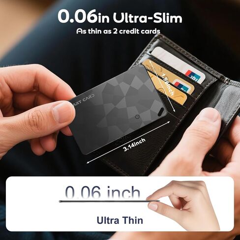 Wallet Tracker Card (iOS and Android) - 0.06in Slim Tracking Card in Kuwait