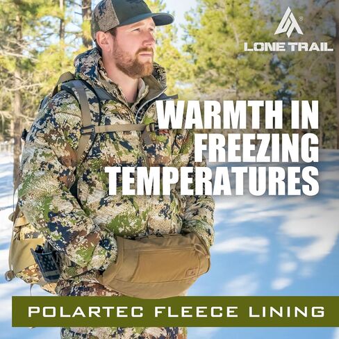 Lone Trail Binocular Harness & Hand Warmer Bundle – Waterproof Bino Chest Pack with Rangefinder Pouch + Sherpa Fleece Hunting Hand Muff | Lightweight, Weather-Resistant Hunting Gear Set in Kuwait