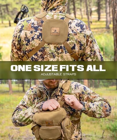 Lone Trail Binocular Harness & Hand Warmer Bundle – Waterproof Bino Chest Pack with Rangefinder Pouch + Sherpa Fleece Hunting Hand Muff | Lightweight, Weather-Resistant Hunting Gear Set in Kuwait