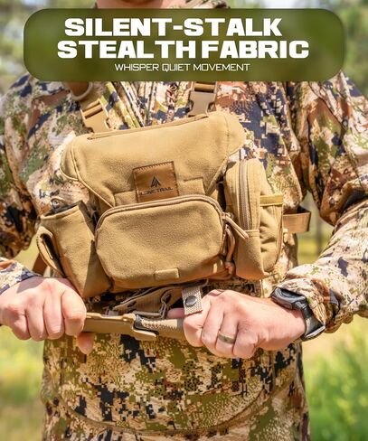 Lone Trail Binocular Harness & Hand Warmer Bundle – Waterproof Bino Chest Pack with Rangefinder Pouch + Sherpa Fleece Hunting Hand Muff | Lightweight, Weather-Resistant Hunting Gear Set in Kuwait