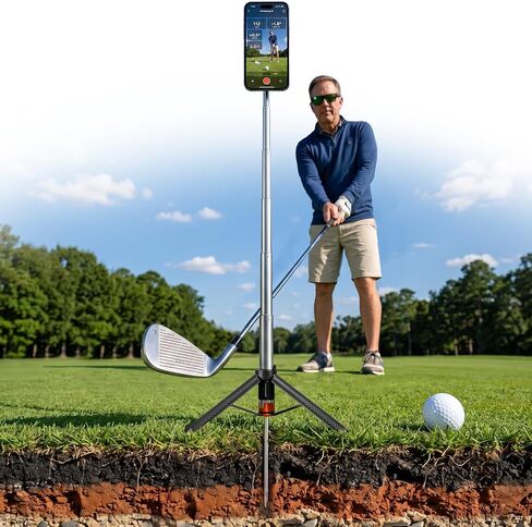 All-in-One Golf Swing Recorder Monopod with Spike Tripod 10-51" Only 0.63lb in Kuwait