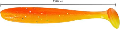 Soft Plastic Swimbaits – Paddle Tail Lures Kit with Box 50Pcs in Kuwait