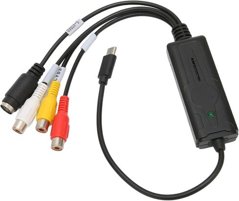 Fabater Type C Sound Video Card, to USB Converter Adapter for 10 8.1 8 7, OS X, Vista - SVideo & CVBS Input, Adjustable Brightness Contrast Saturation Hue, Plug in Kuwait