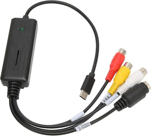 Fabater Type C Sound Video Card, to USB Converter Adapter for 10 8.1 8 7, OS X, Vista - SVideo & CVBS Input, Adjustable Brightness Contrast Saturation Hue, Plug in Kuwait