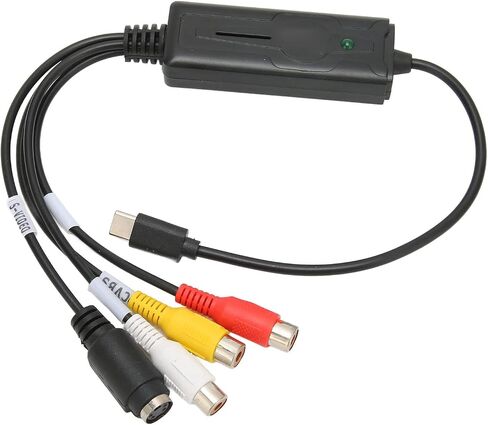 Fabater Type C Sound Video Card, to USB Converter Adapter for 10 8.1 8 7, OS X, Vista - SVideo & CVBS Input, Adjustable Brightness Contrast Saturation Hue, Plug in Kuwait