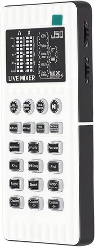 GOWENIC Portable Voice Changer, Bluetooth Sound Card with 8 Voice Modes 9 Sound Effects 10 Level Pitch Control, Plug and Play for Mobile Phone Computer Gaming Live Broadcast in Kuwait