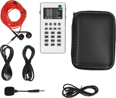 GOWENIC Portable Voice Changer, Bluetooth Sound Card with 8 Voice Modes 9 Sound Effects 10 Level Pitch Control, Plug and Play for Mobile Phone Computer Gaming Live Broadcast in Kuwait