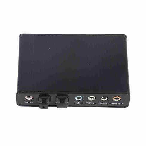 Fabater USB Audio Sound Card, 6 Channel External Optical SPDIF Digital Audio Adapter for PC Laptop, Plug and Play USB 2.0 Sound Card with Mic in, Line in, 48KHz Sampling Rate, Support in Kuwait