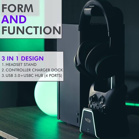Titled Nation 3-in-1 PlayStation and Xbox Magnetic Charger and Its Matching Extended Mousepad in Kuwait