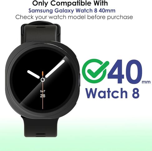 Screen Protector Case Compatible with Samsung Galaxy Watch 8 40mm, 5 Pack Overall TPU Cover Ultra-Thin, Shockproof Scratch-Resistant Smartwatch Cases in Saudi Arabia