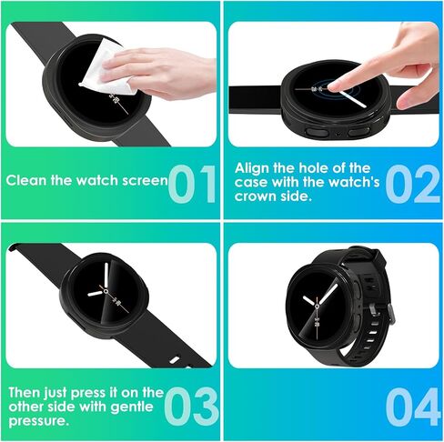 Screen Protector Case Compatible with Samsung Galaxy Watch 8 40mm, 5 Pack Overall TPU Cover Ultra-Thin, Shockproof Scratch-Resistant Smartwatch Cases in Saudi Arabia