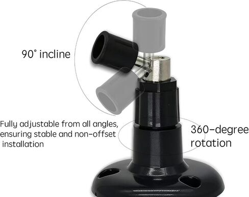 Black wall Mounted Fixed Bracket Compatible with Blink Outdoor 4 (4th Gen), Outdoor 3 (3rd Gen), XT, XT2, and Mini Surveillance Cameras. Multi Angle Adjustable Structure, Stable on the wall（2 Pack） in Saudi Arabia