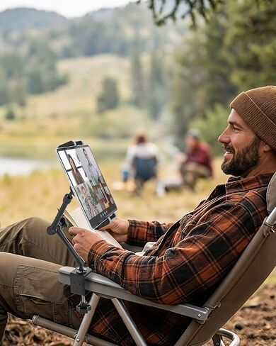 Camping Tablet Holder, Adjustable Clip-on Stand for RV & Picnic in Kuwait