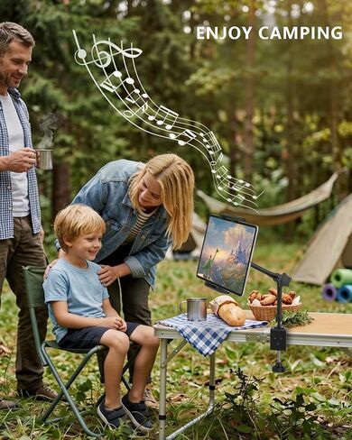 Camping Tablet Holder, Adjustable Clip-on Stand for RV & Picnic in Kuwait
