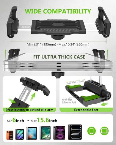 Camping Tablet Holder, Adjustable Clip-on Stand for RV & Picnic in Kuwait