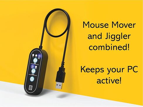 TECH8 USA, 2-in-1 Mouse Mover and Jiggler in 1, Keeps PC Active, Status Green, Undetectable, Timer Function, Dual Mode, American Company in Kuwait