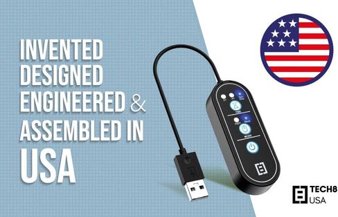 TECH8 USA, 2-in-1 Mouse Mover and Jiggler in 1, Keeps PC Active, Status Green, Undetectable, Timer Function, Dual Mode, American Company in Kuwait