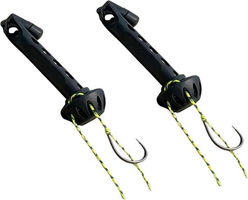2pcs Magnetic Threader for Fishing, Works with Most Hooks, Tippets and Style Fishing Accessory to Easily Rig Small Fishing Gear Tippet On Water Threader Fishing Anglers Tippet Threaders in Kuwait