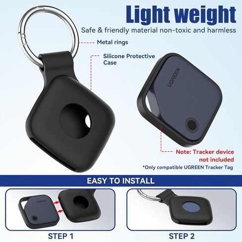 DDJ Silicone Case for UGREEN Tracker Tags with Keychain 4-Pack in Kuwait