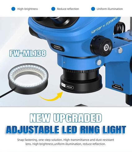 Forward FW-S65Pro Max-R02 Stereo Microscope, 6.5X-65X, Dbl Barlow in Kuwait