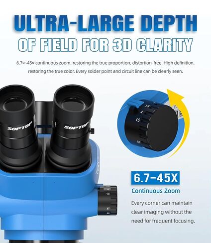 Forward FW-71Pro Max-S Stereo Microscope, 7X-45X LED Stand in Kuwait