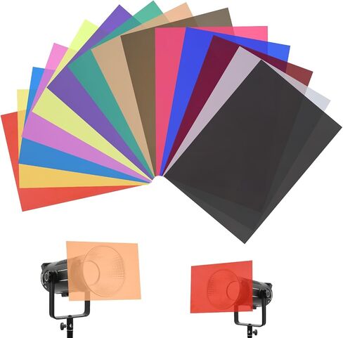 UTEBIT 14 Pcs Photography Filters 11.7 x 8.3 Transparent Gel Light Filter in Kuwait